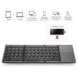 AVATTO B033 Mini Folding Bluetooth Wireless Keyboard Touchpad for Windows, Android, ios Tablet iPad Phone