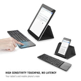 AVATTO B033 Mini Folding Bluetooth Wireless Keyboard Touchpad for Windows, Android, ios Tablet iPad Phone