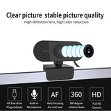 HD 1080P Webcam Mini Computer PC with Microphone Rotatable Camera for Live Broadcast Video Calling