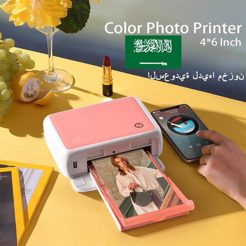 Color Photo Printer Portable Wireless USB Bluetooth 300DPI