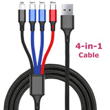 4 in 1 USB Charging Cable Fast Charging Cord for Android and iPhone