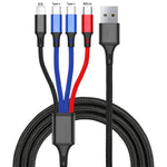 4 in 1 USB Charging Cable Fast Charging Cord for Android and iPhone