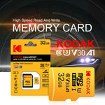 Original Kodak U3 Micro SD Card 32GB 64GB SDHC 128GB 256GB with SD Adapter