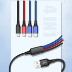 4 in 1 USB Charging Cable Fast Charging Cord for Android and iPhone