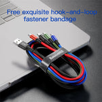 Baseus 4 in 1 USB Charging Cable - Lightning, Type C, and Mini USB