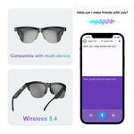 2025 Smart Sunglasses Calling Translation AI Voice Assistant High UV Protection Bluetooth