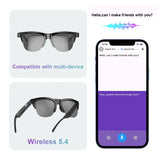 2025 Smart Sunglasses Calling Translation AI Voice Assistant High UV Protection Bluetooth