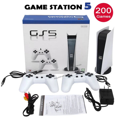 Game Station 5 Video Console 200 Games Wired Two Controllers