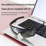 2025 New Smart Glasses AI Translation Bluetooth Integrated Headset Sunglasses Anti-ultraviolet