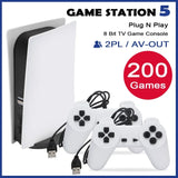 Game Station 5 Video Console 200 Games Wired Two Controllers