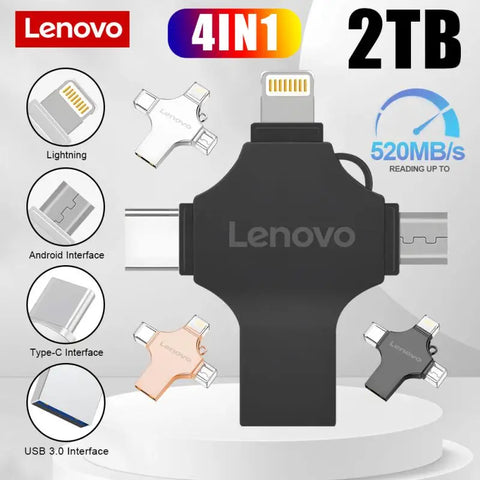 Lenovo USB 3.0 USB 1TB 2TB 4-in-1 Flash Drive