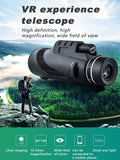 80X100 HD Powerful Monocular Telescope Phone Clip Camera Zoom Starscope Tripod