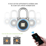 BT Smart Keyless Fingerprint Lock Waterproof AP