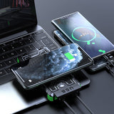 New Solar Power Bank 100000mAh Compass Waterproof Belt Wireless Charging Multifunctional
