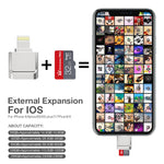 Mini Card Reader OTG USB Pen Flash Drive 16GB/32GB/64GB/128GB For iOS (Apple) Products