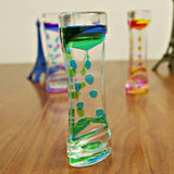 Double Colors Oil Hourglass Liquid Floating Motion Bubbles Timer
