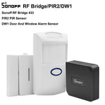 Sonoff RF Bridge 433MHZ Wifi Wireless  PIR Sensor Door & Window Alarm Smart Home Security Alexa Google Home