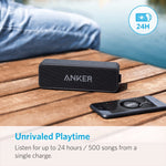 Anker SoundCore 2 Portable Bluetooth Wireless Speaker 24-Hour Playtime 66ft Range IPX7 Water Resistance